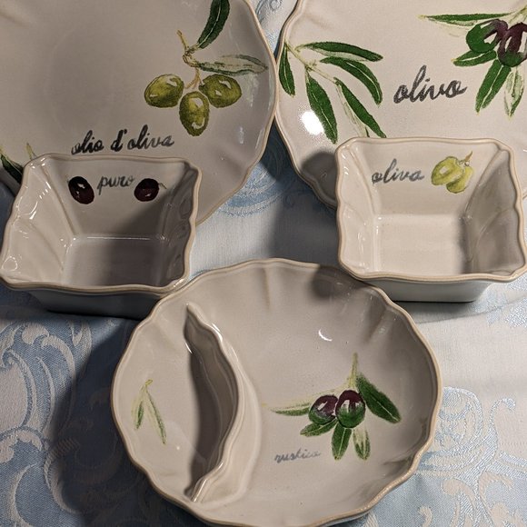 Fantastic Casa Fina Portugal Stoneware Olive Dishes And Appetizer Serving Plates